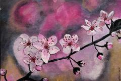 Cherry Blossom Terry Konn-$120-acrylic